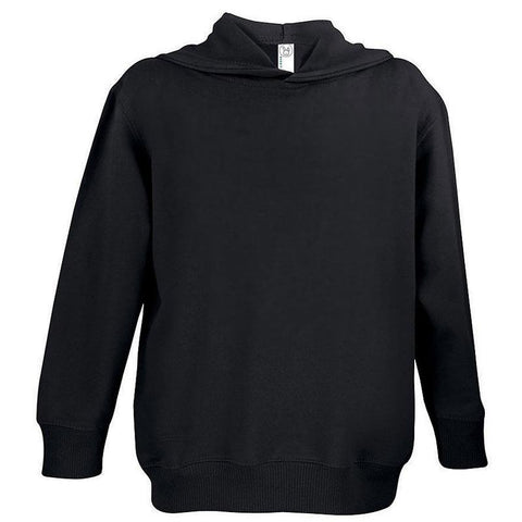 Black Pocket Pullover Hooded Sweatshirt