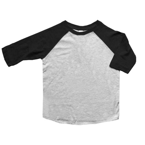 Black Raglan Shirt Gray Three Quarter Sleeve