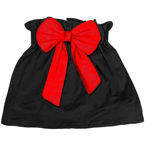 Black Skirt Red Bow