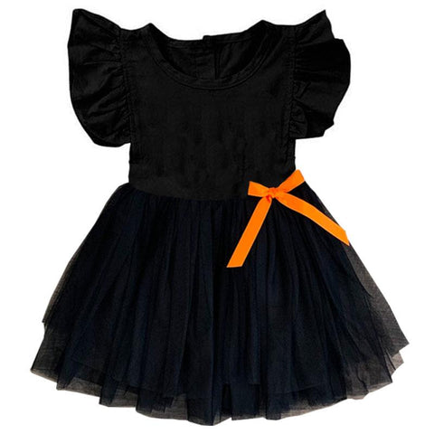 Black Tutu Dress Orange Bow