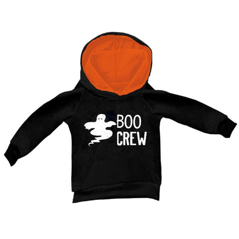Boo Crew Hoodie Ghost Black Orange Boy