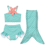 Coral Starfish Mermaid Swimsuit Teal Two Piece And Tail