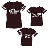 Football Sister Shirt Girls Brown Stripe