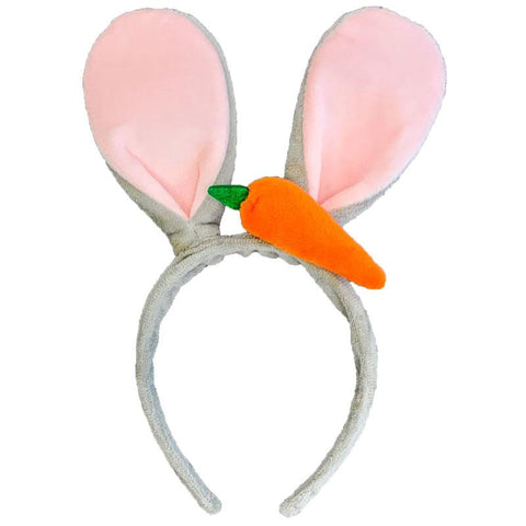 Gray Bunny Carot Headband Easter