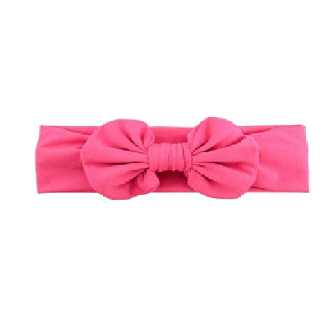 Hot Pink Ruffle Bow Headband