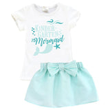Kindergarten Mermaid Outfit Mint Top And Skirt