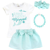 Kindergarten Mermaid Outfit Mint Top And Skirt