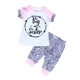 Matching Cheetah Outfit Little Big Sister Pink Black