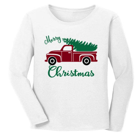 Merry Christmas Shirt Truck Tree Mommy And Me