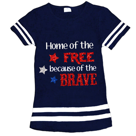 Navy Because Of The Brave Shirt