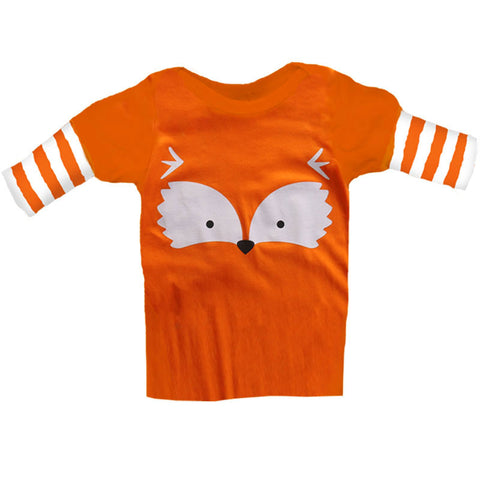 Orange Stripe Fox Face Shirt