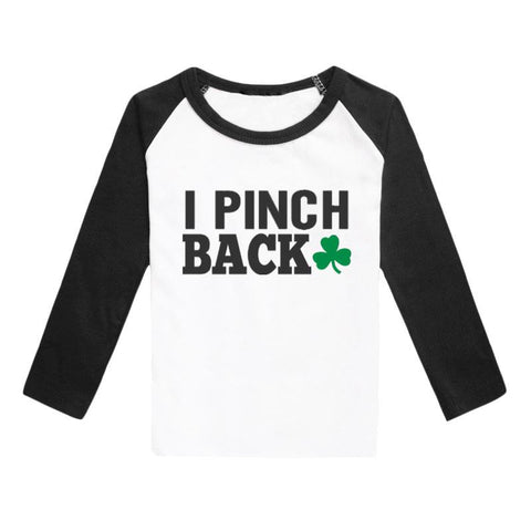 Pinch Back Shirt Green Black Raglan Adult