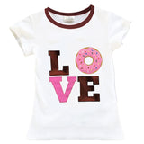 Pink Brown Love Donuts Shirt