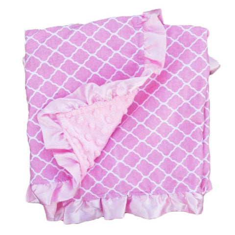 Pink Moroccan Pink Minky Blanket