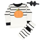 Pumpkin Pajamas Black Stripe