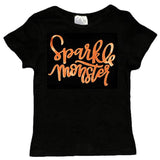 Sparkle Monster Shirt Orange Black