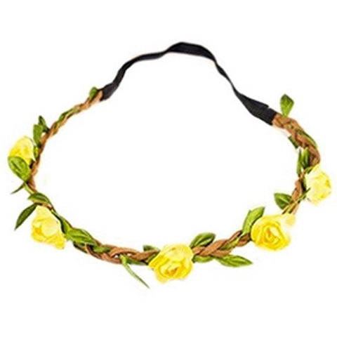 Yellow Flower Hair Wreath Headband