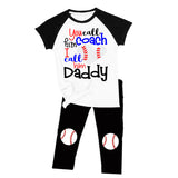 You Call Him Coach I Call Him Daddy Baseball Outfit Raglan Top And Pants