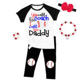 You Call Him Coach I Call Him Daddy Baseball Outfit Raglan Top And Pants